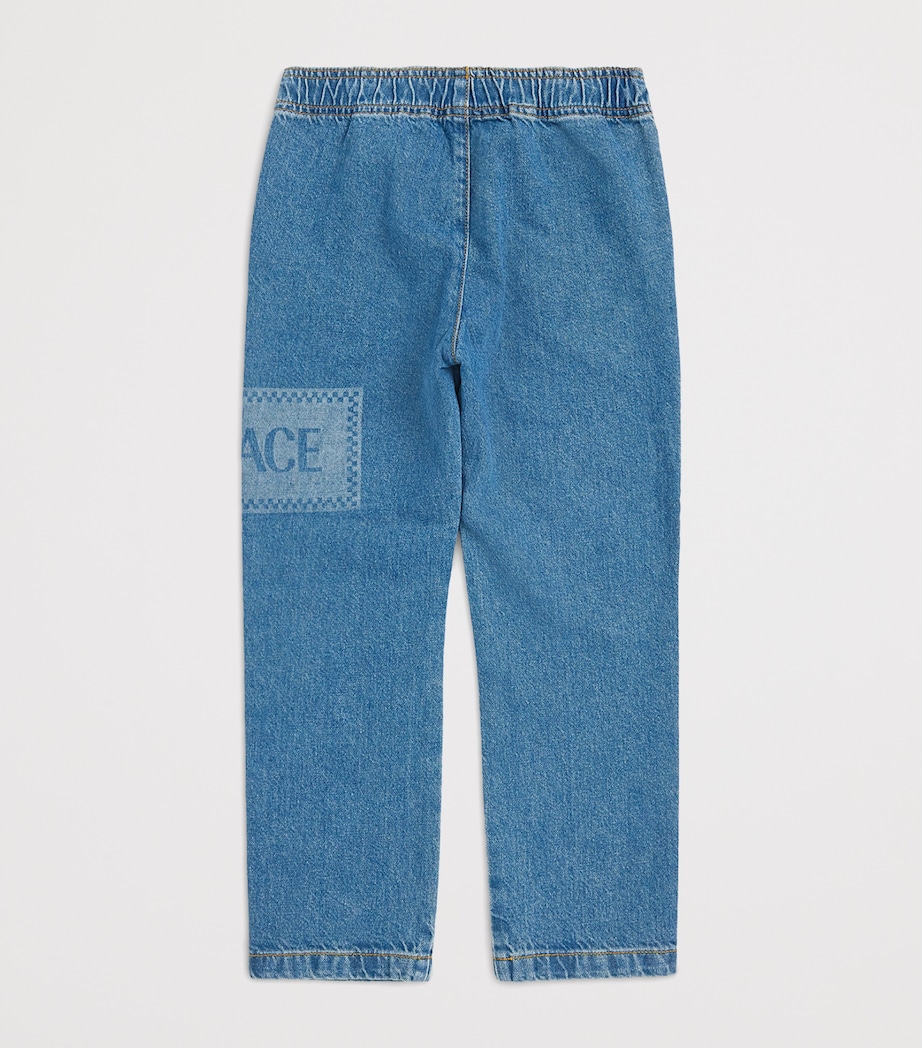 Logo Straight Jeans (6-14 Years) 1D200-BLUE Image 2