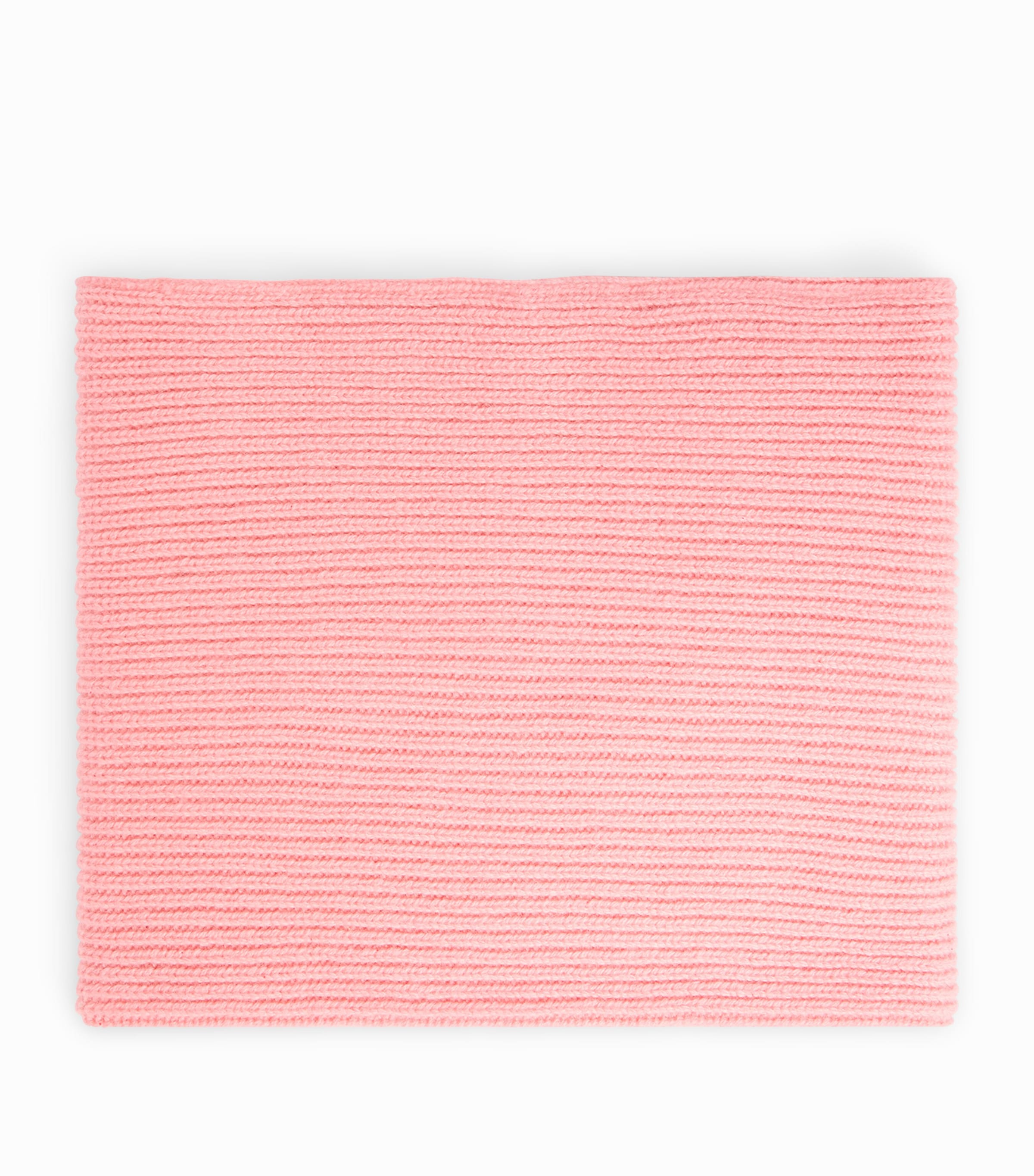 Cashmere Ribbed Tatodine Snood ROSE BONBON Image 1
