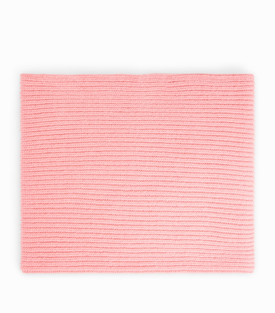 Cashmere Ribbed Tatodine Snood ROSE BONBON Image 1