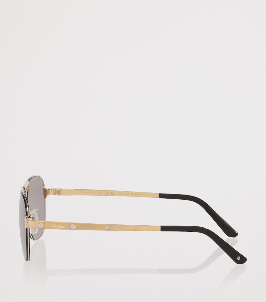 Rectangular Aviator Sunglasses 4100V1 Image 3