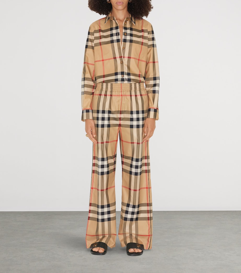Cotton Check Trousers ARCHIVE BEIGE IP CHK Image 2