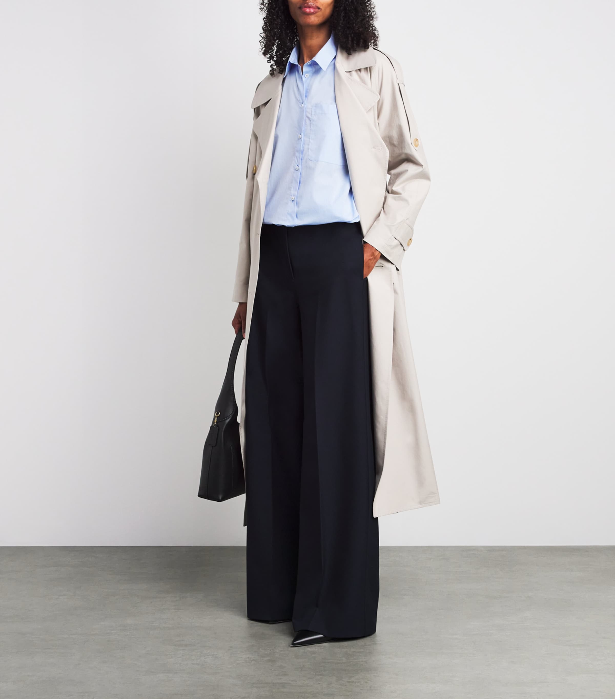 Wide-Leg Trousers NAVY Image 2