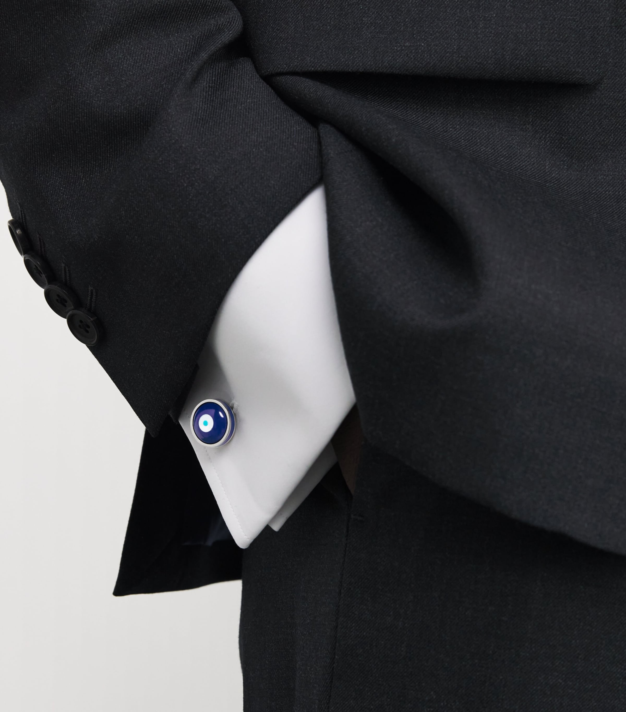 Milos Evil Eye Cufflinks BLUE Image 2
