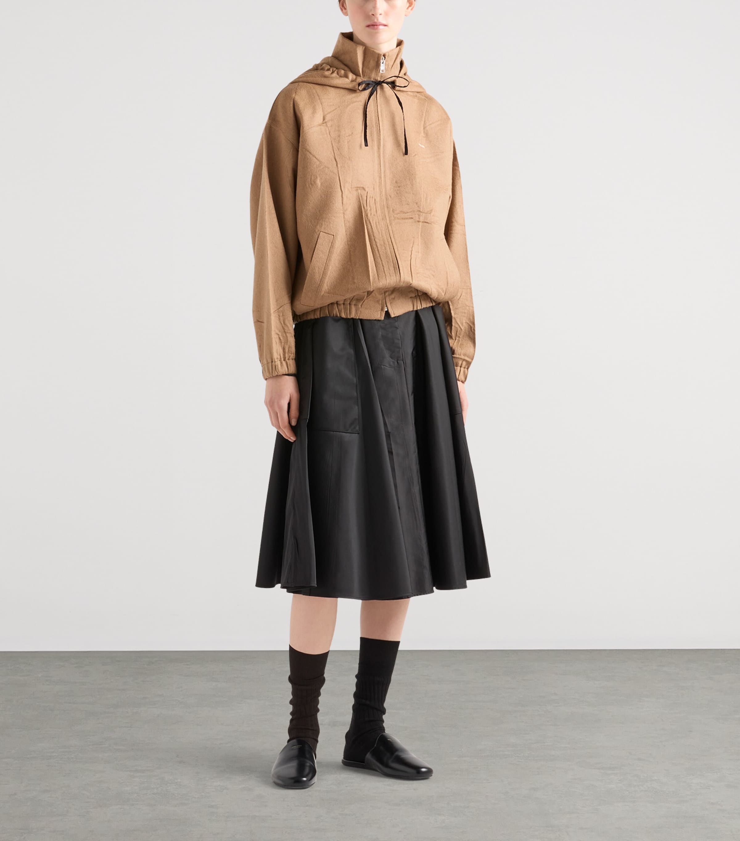 Camel Hair Blouson Jacket F0040 Image 2