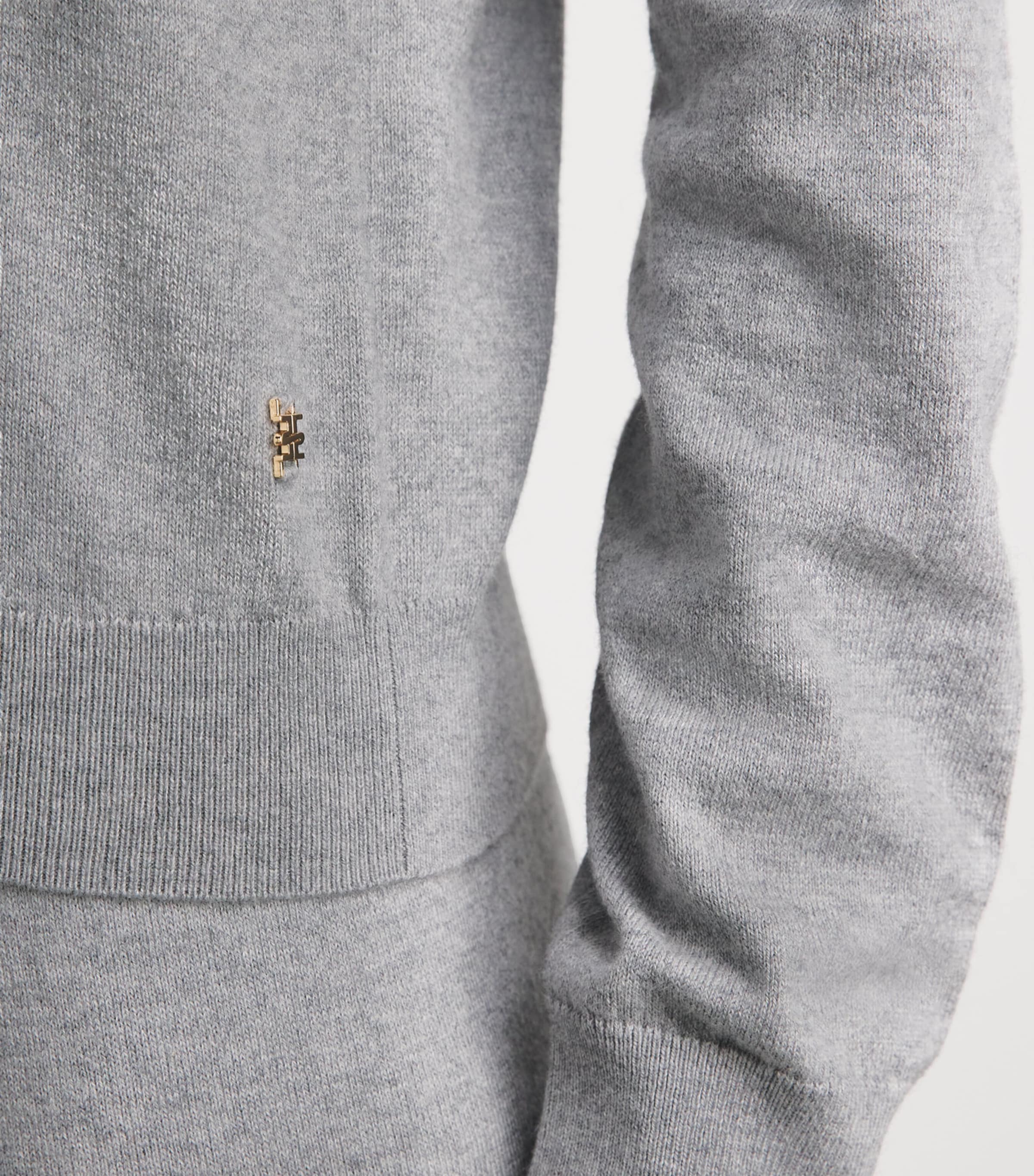 ÉTERNE Womens Cotton-Cashmere Lennox Sweater Grey Image 3