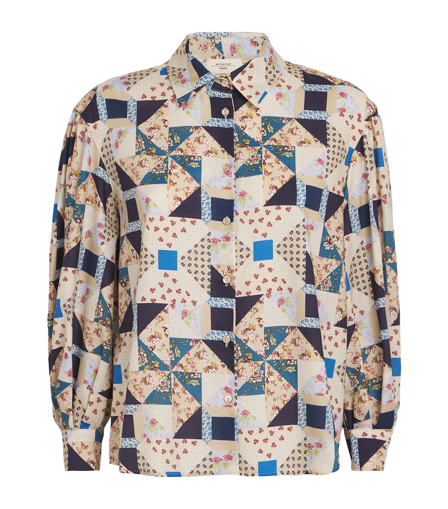 Cotton Patchwork Shirt BEIGE Image 1
