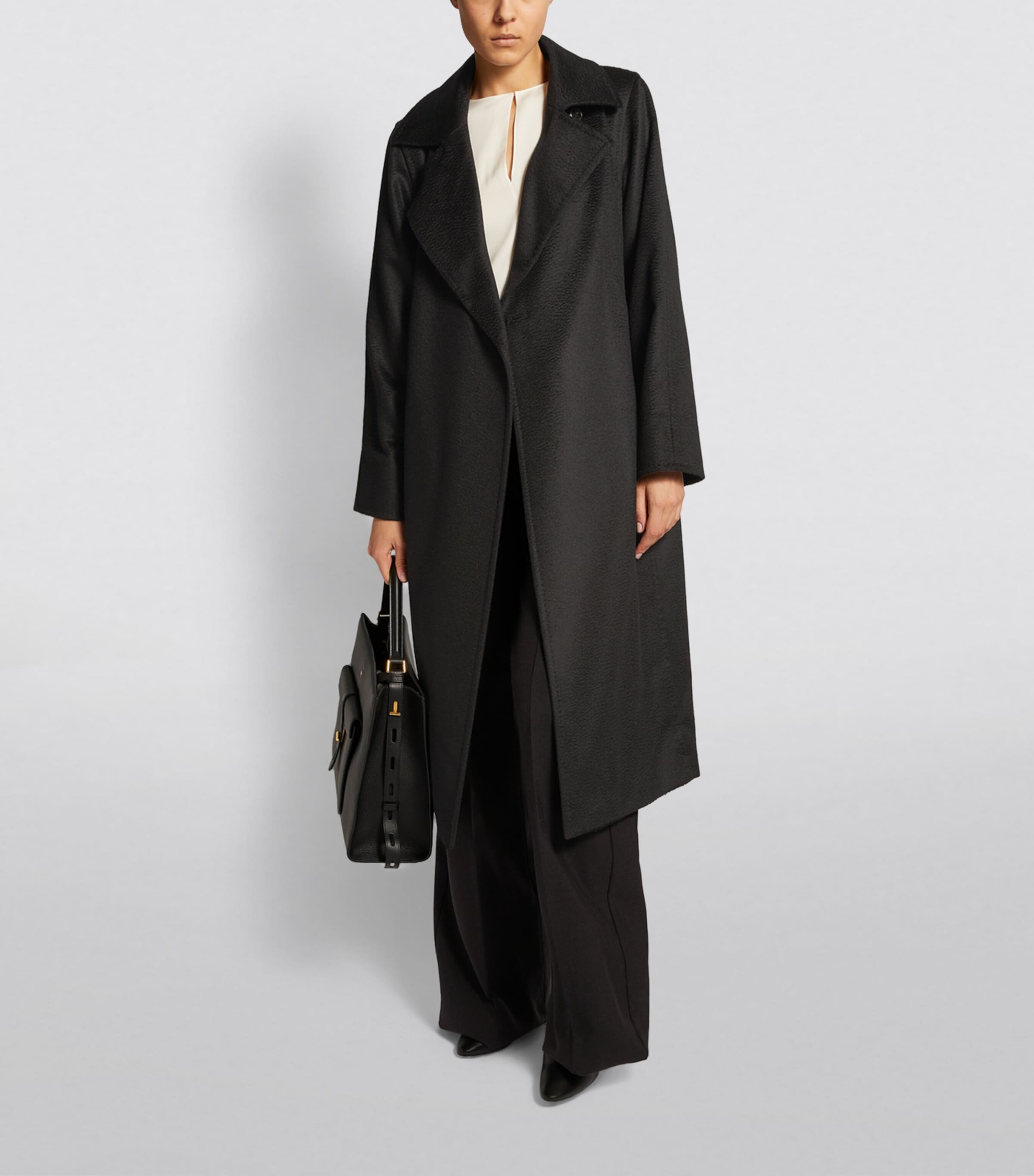 Manuela Belted Coat BLACK Image 2