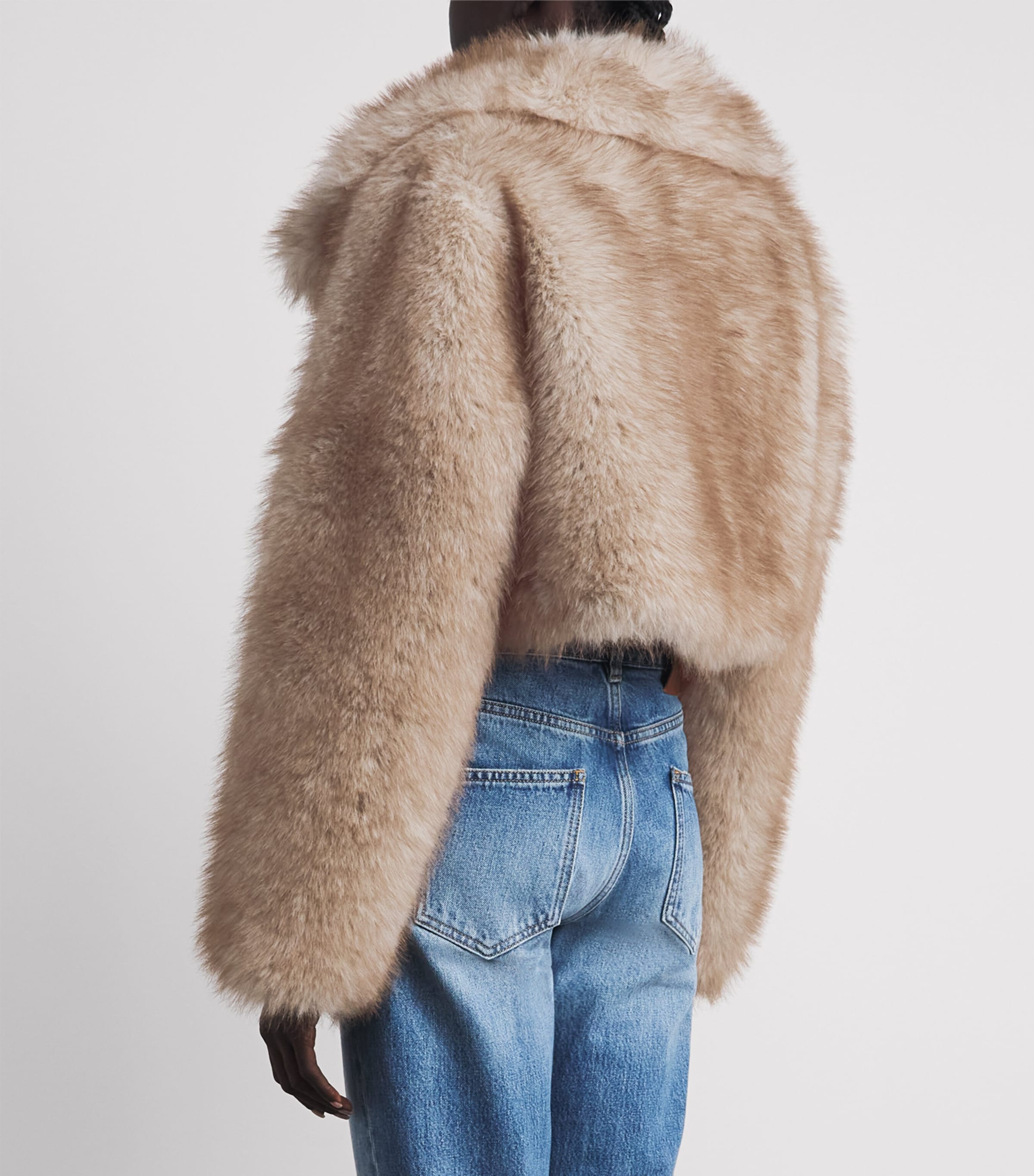 Toccin Womens Faux Fur Bellamy Jacket Fawn Image 5