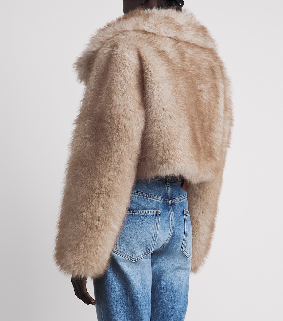 Toccin Womens Faux Fur Bellamy Jacket Fawn Image 5