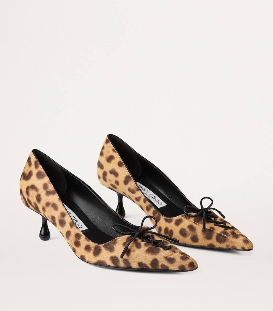 Scarlett 50 Leather Leopard Pumps NATURAL Image 4
