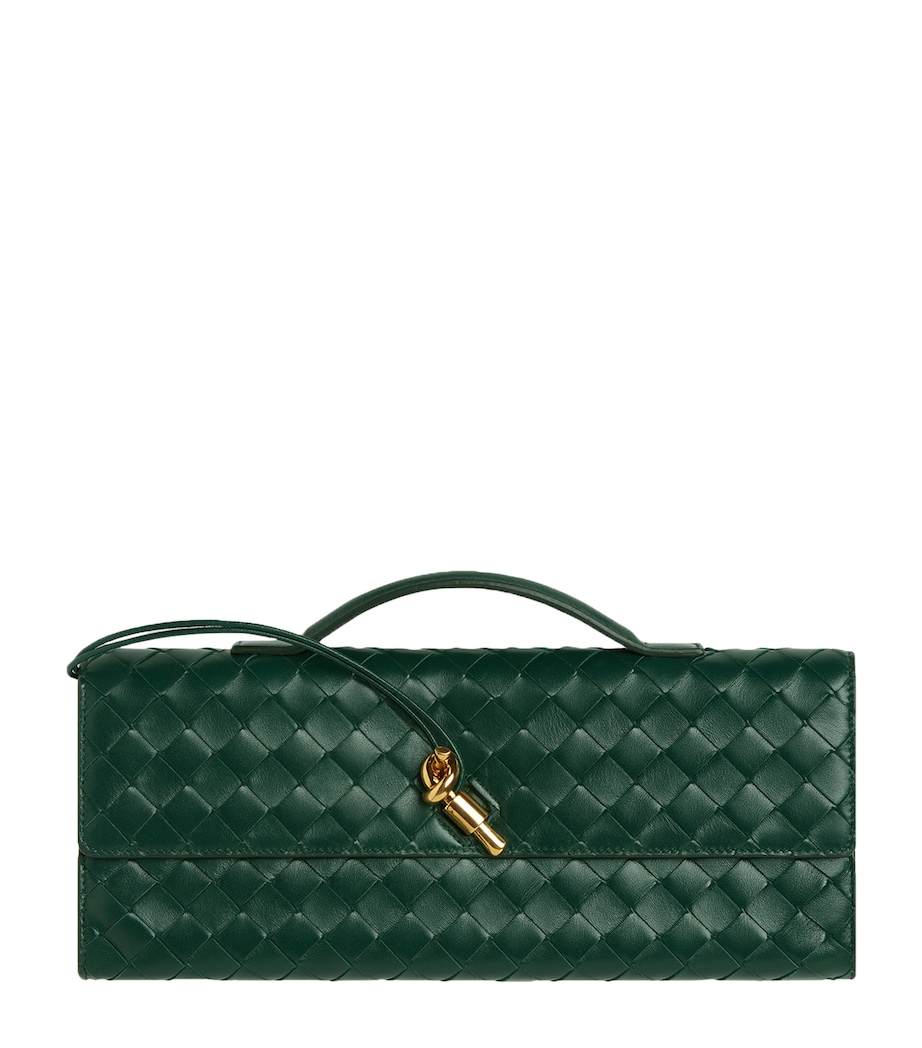 Bottega Veneta Intrecciato Leather Andiamo Clutch Bag Image 1