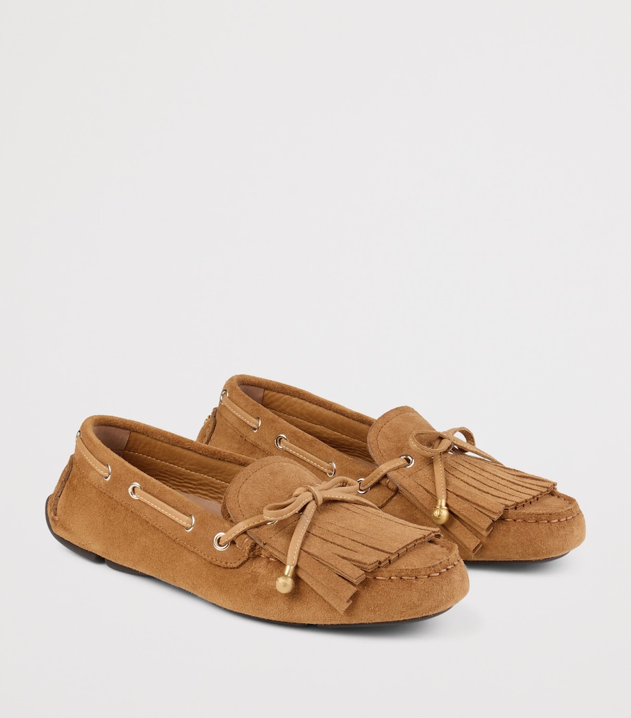 Manon Flat Suede Loafers TOFFEE/GOLD Image 5