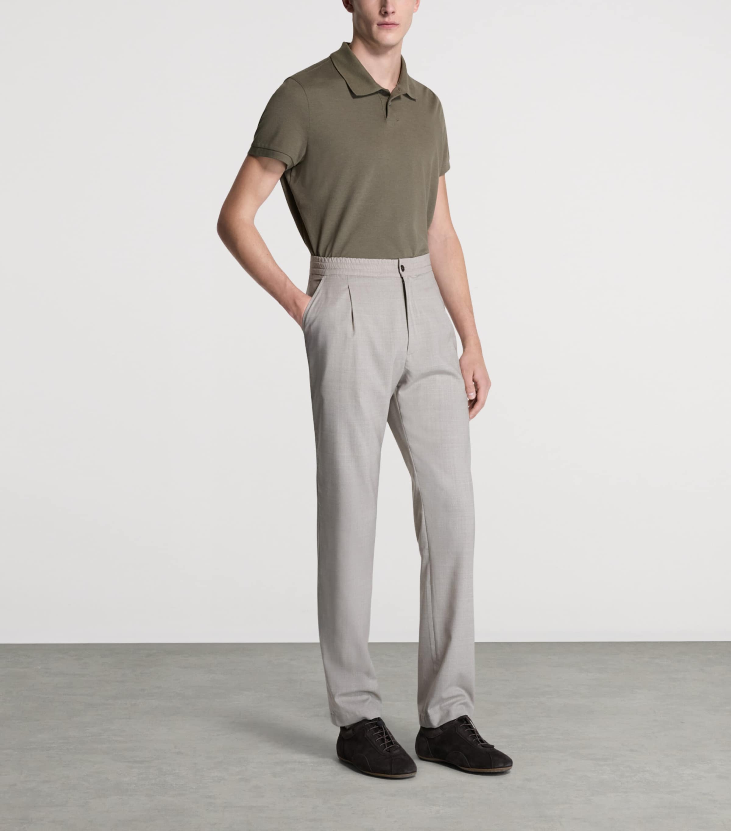 Dunhill Mens Wool Casual Trousers Image 2