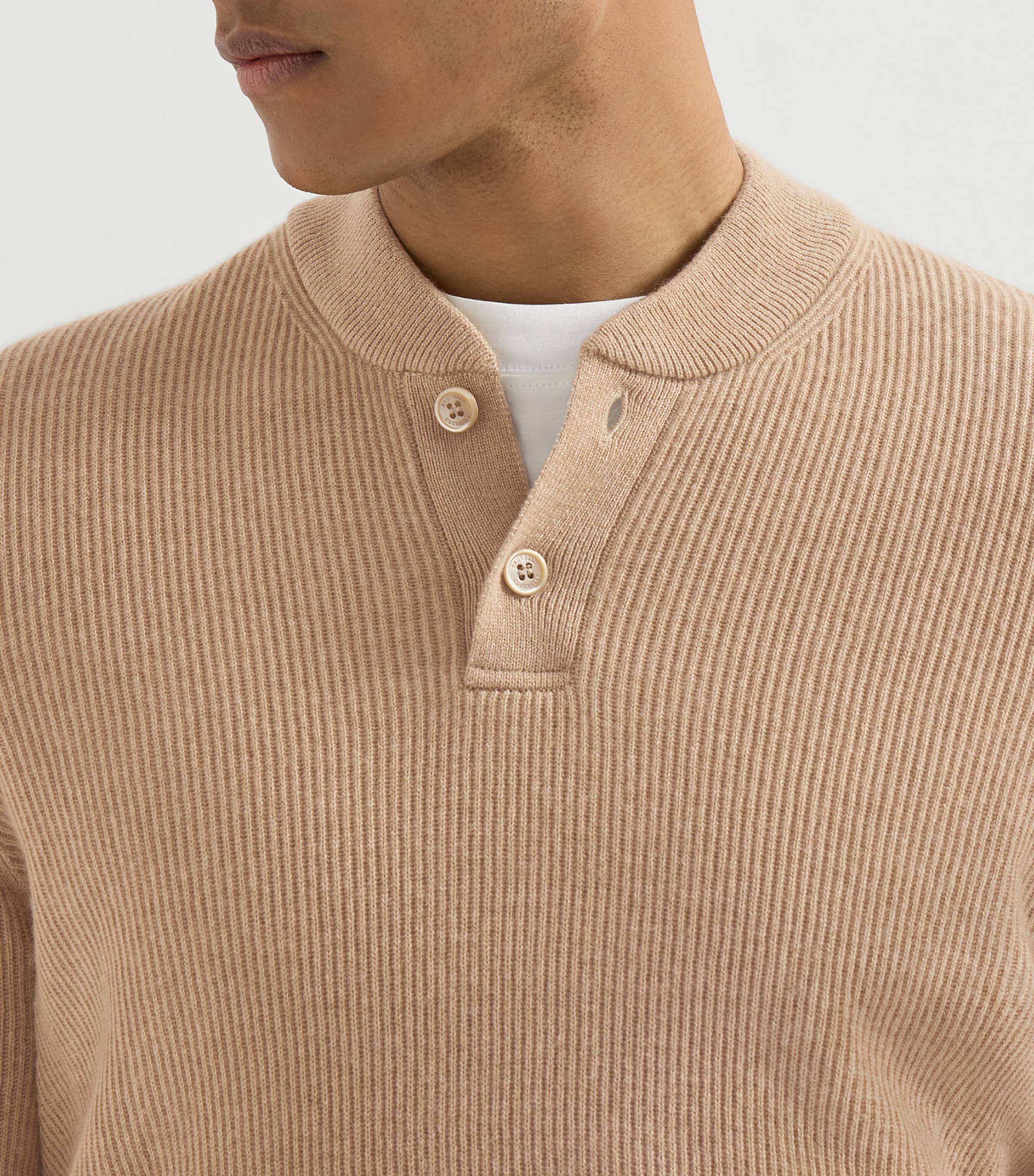 Brunello Cucinelli Mens Cashmere Button-Up Sweater Image 6