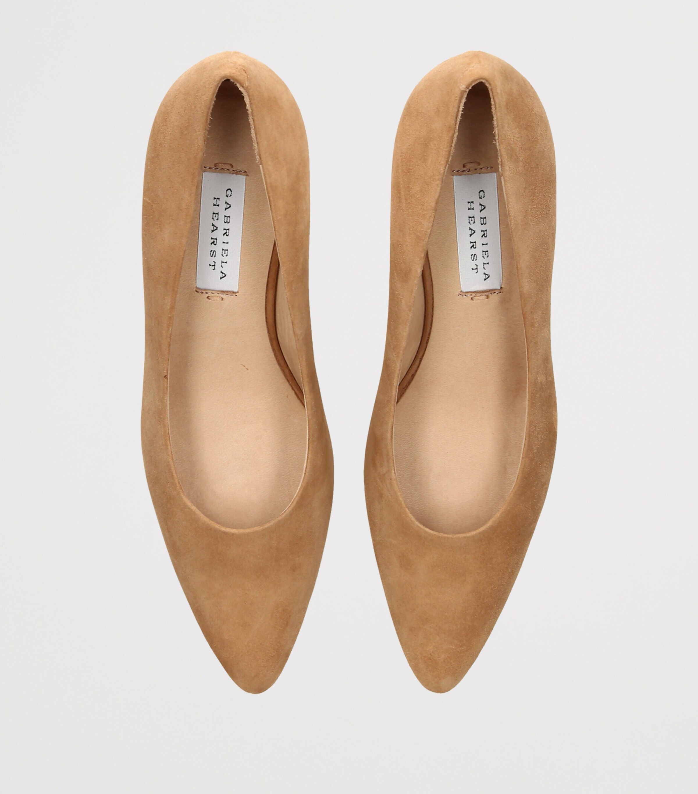 Gabriela Hearst Suede Peggy Heeled Pumps 50 Camel Image 3