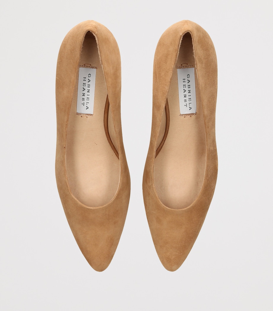Gabriela Hearst Suede Peggy Heeled Pumps 50 Camel Image 3