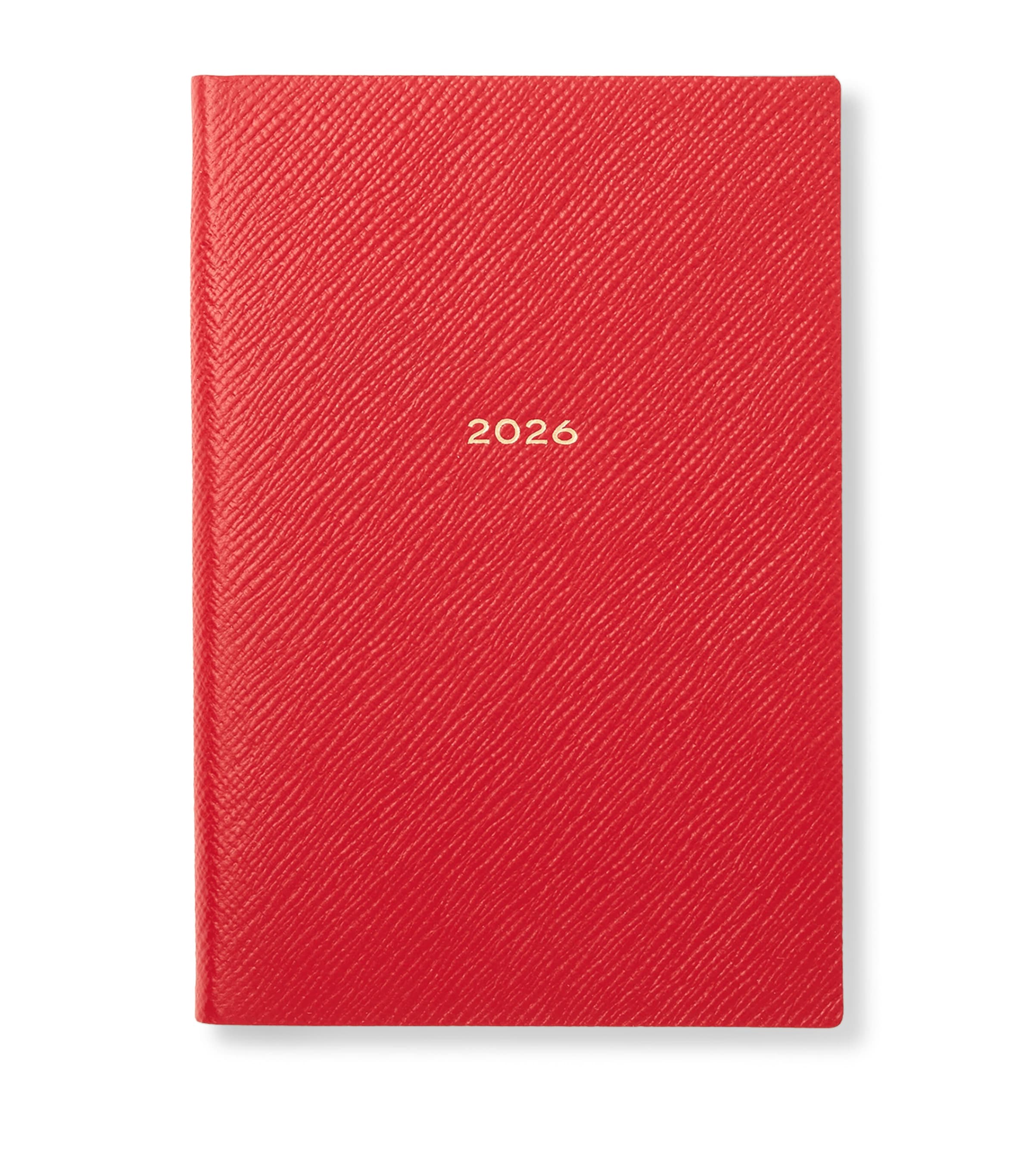 Smythson Grained Lambskin Chelsea Diary In Red