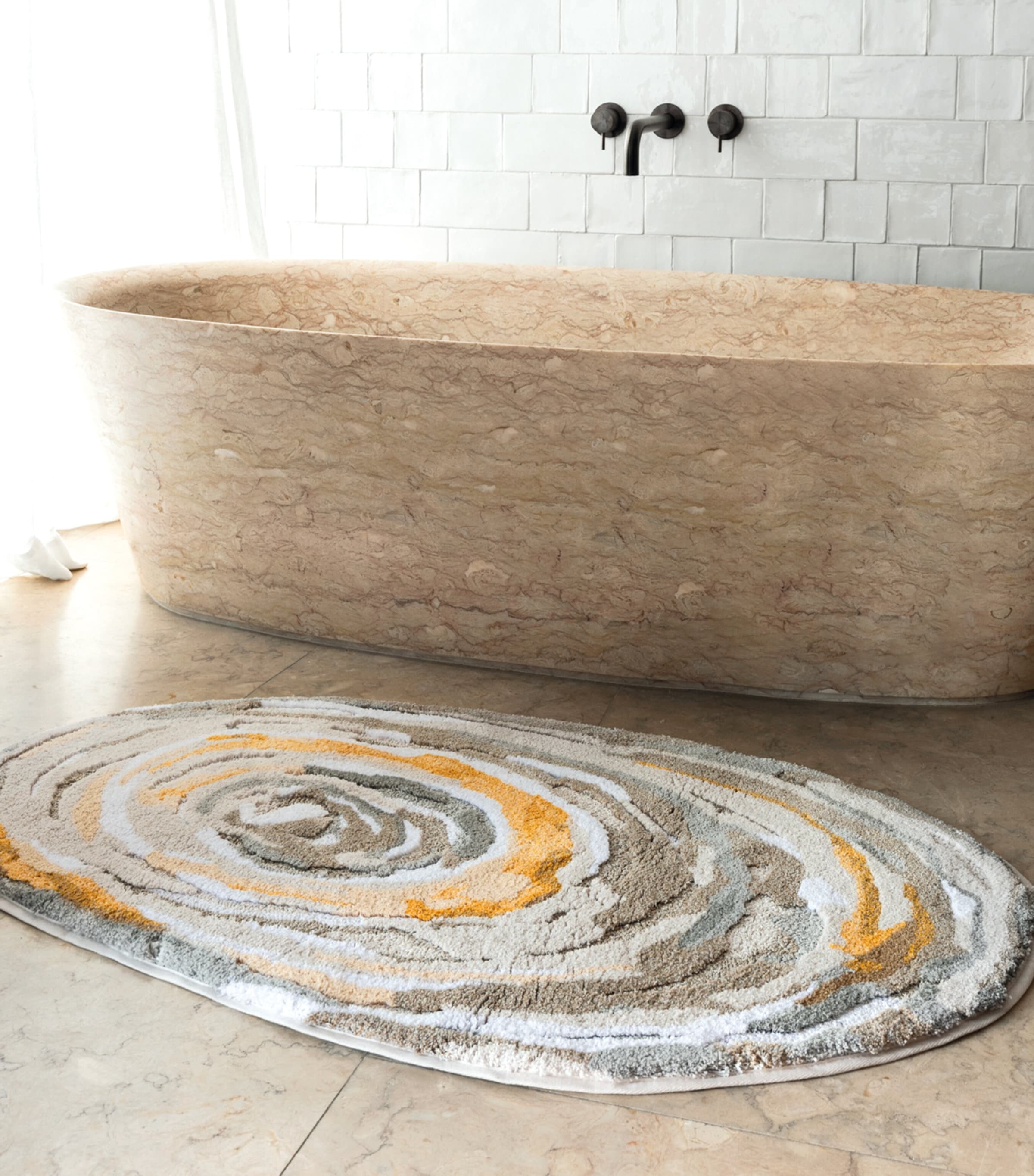 Stone Bath Mat (60cm x 100cm) MULTICOLOR Image 2