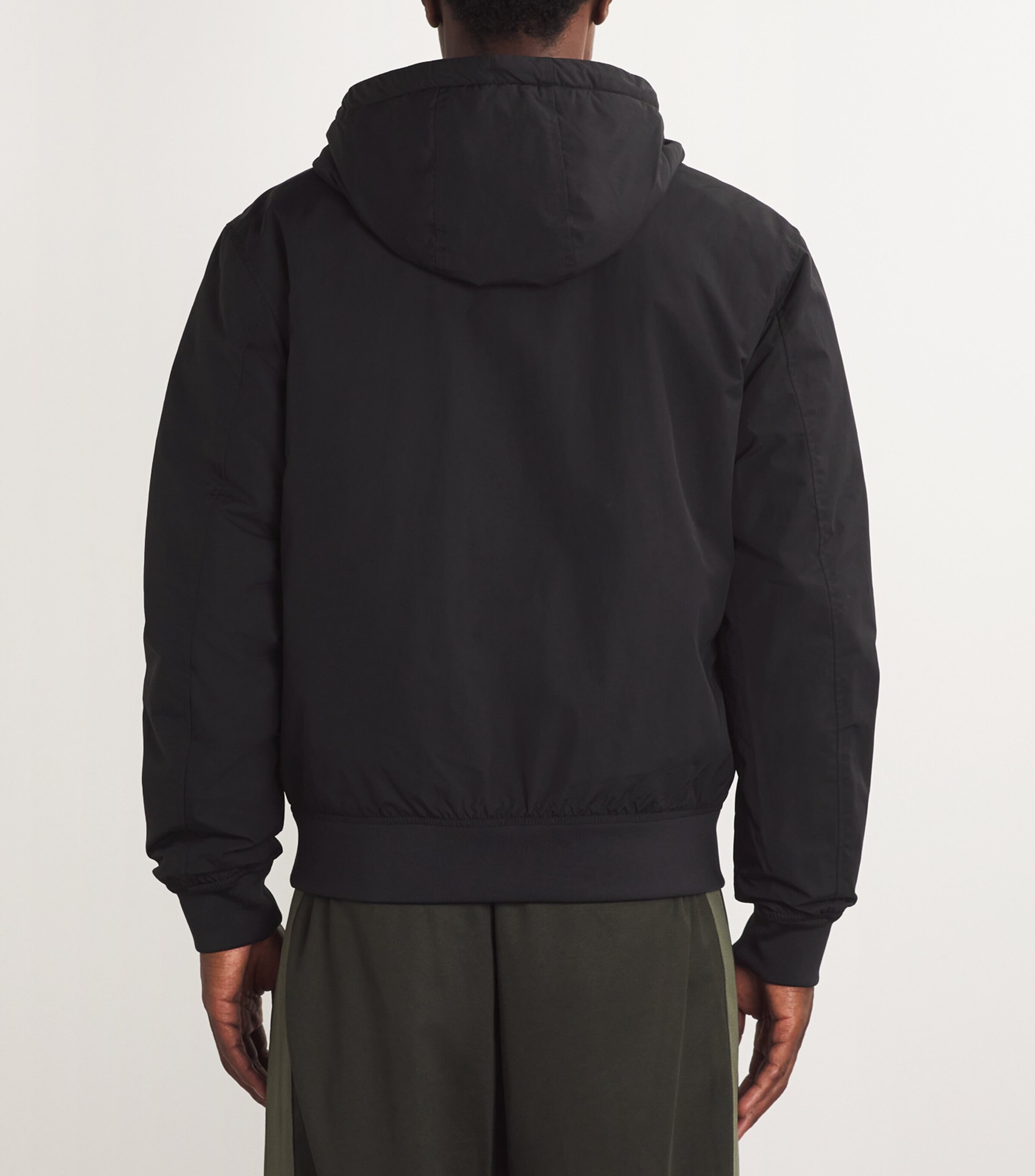 Fred Perry Mens Hooded Brentham Jacket Black Image 4