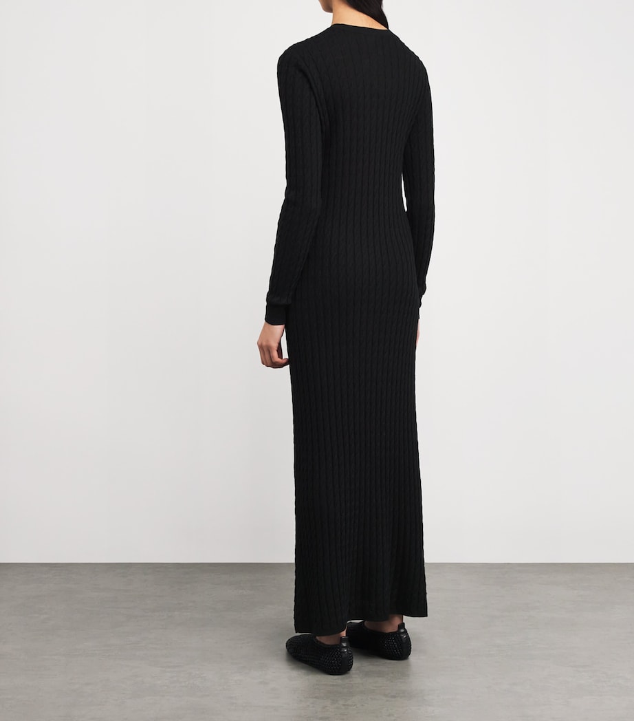 Wool Maxi Dress BLACK 001 Image 3