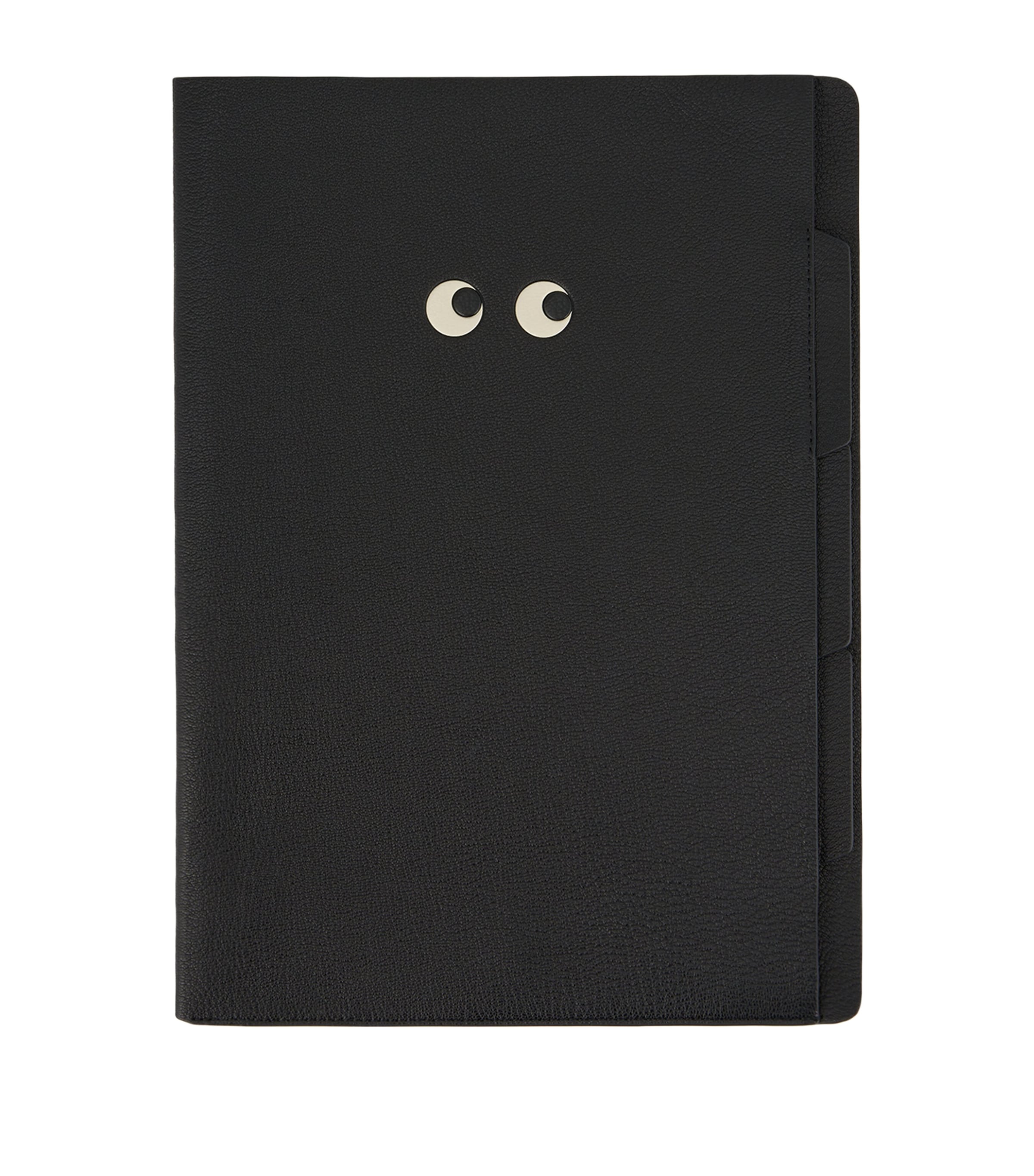 Leather A4 Eyes Document Holder BLACK Image 1