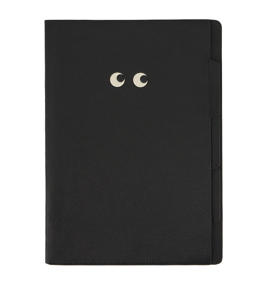 Leather A4 Eyes Document Holder BLACK Image 1