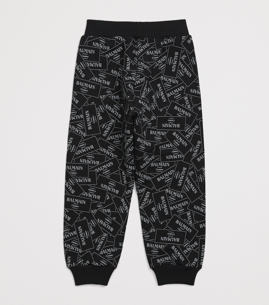 Cotton Label Print Sweatpants (4-14 Years) 930BCBLACK/WHITE Image 2