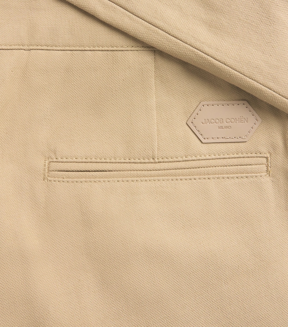 Cotton Pleated Justin Trousers D34 Image 5