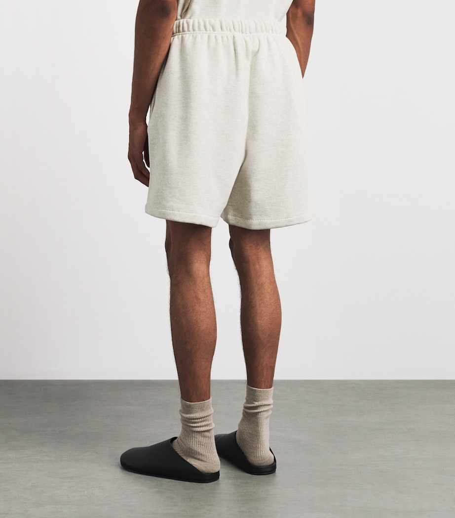 FEAR OF GOD ESSENTIALS Mens Classic Script Logo Shorts Oatmeal Heather/lght Image 5