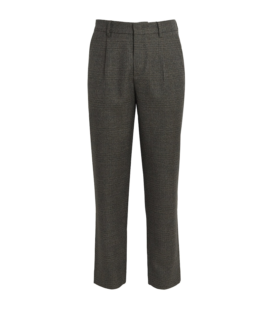 Virgin Wool Check Tapered Trousers UNICO Image 1