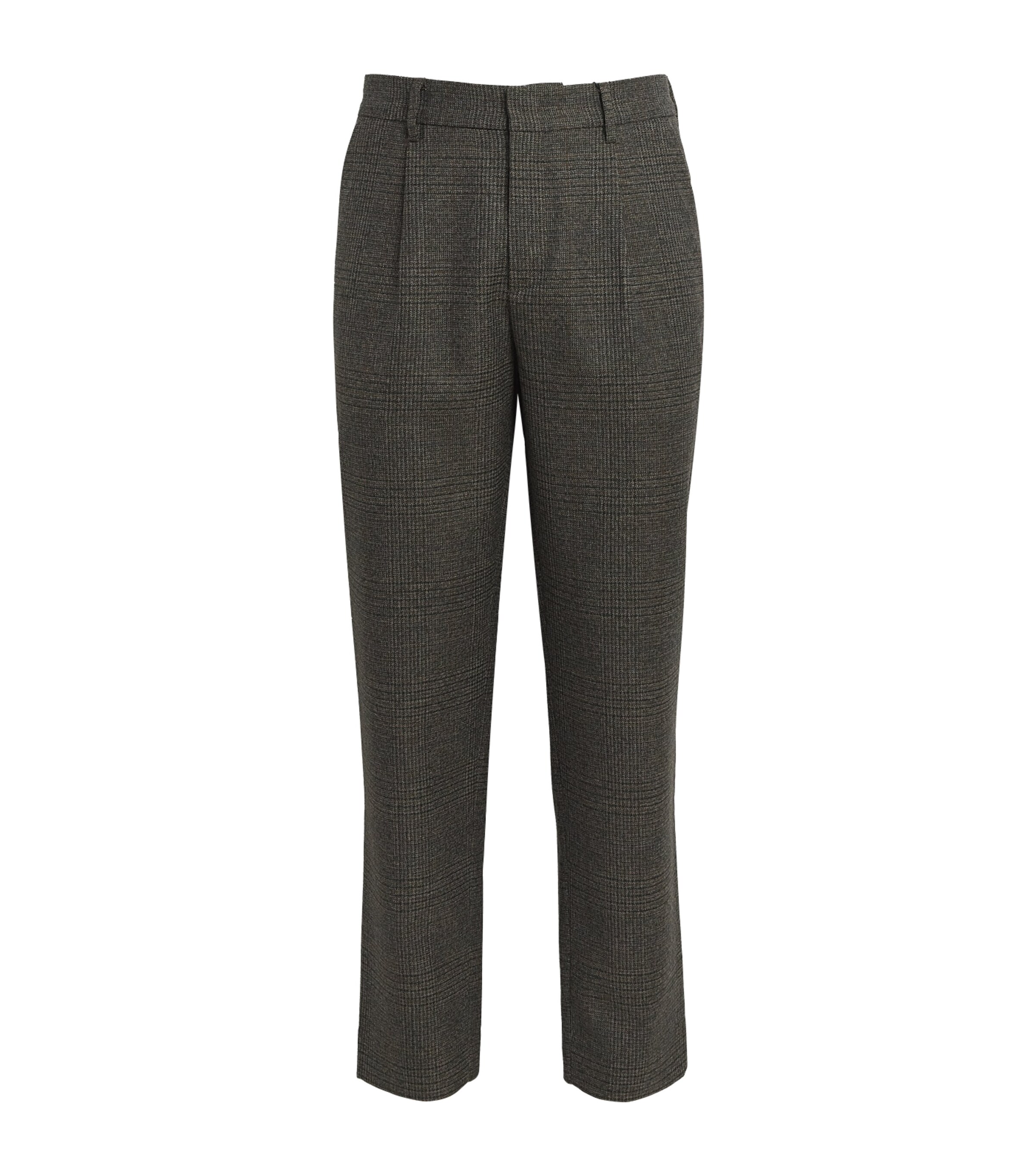 Barena Virgin Wool Check Tapered Trousers | Men Clothing | Trousers | Formal Trousers | Designers | Barena