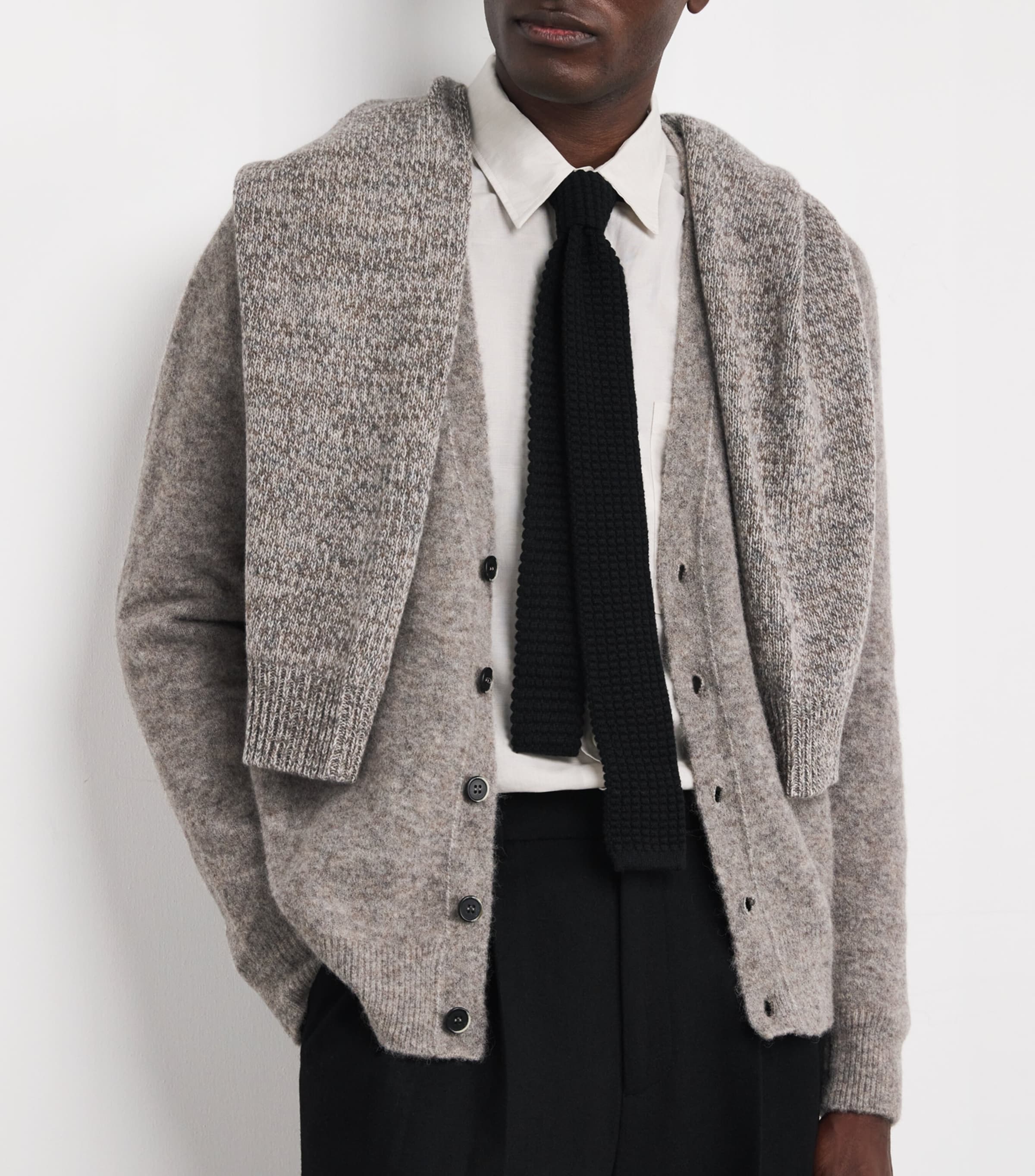 Canali Mens Cashmere Knitted Tie Image 3