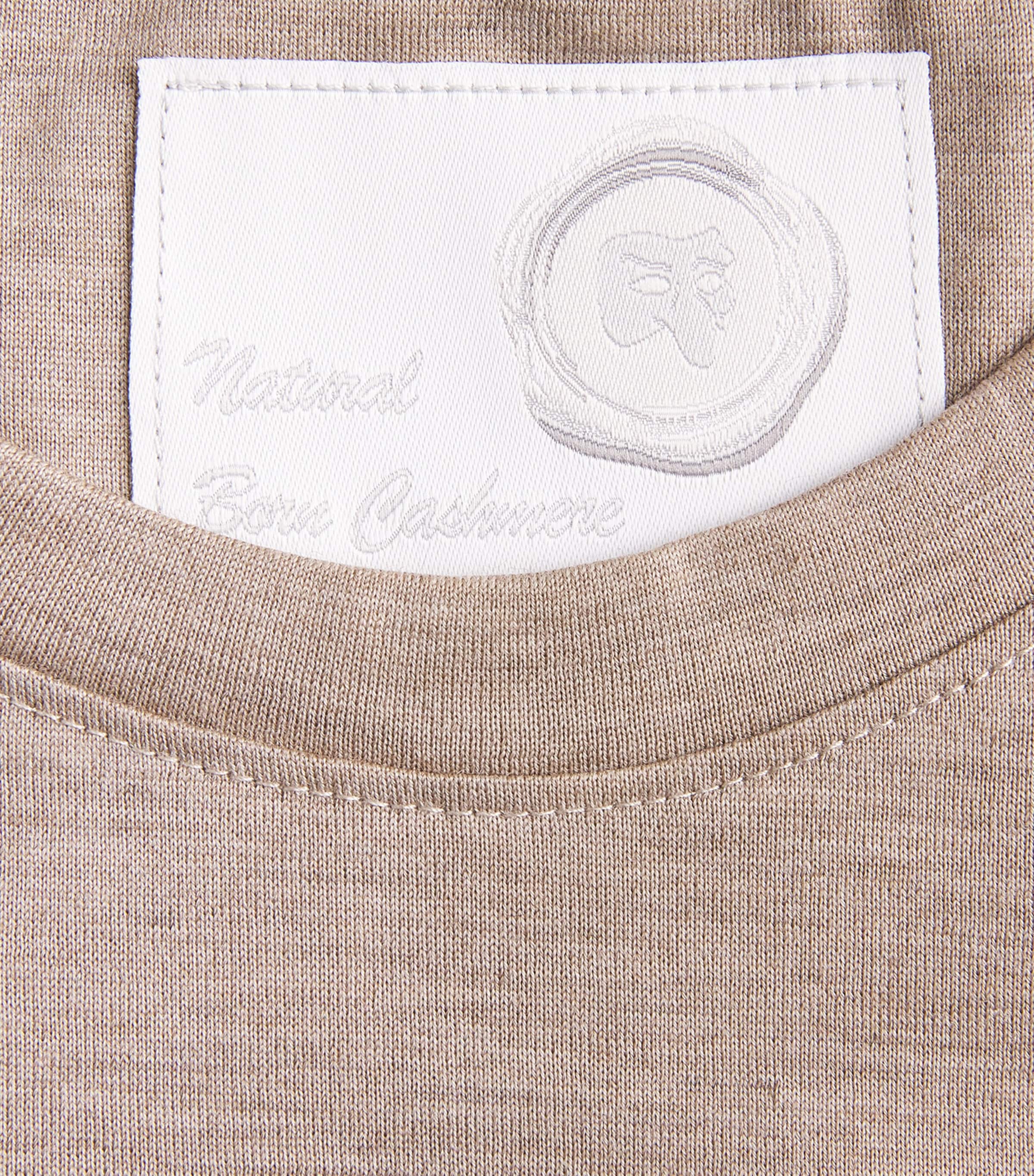 Marco Pescarolo Womens Cashmere T-Shirt Dark Beige Image 6