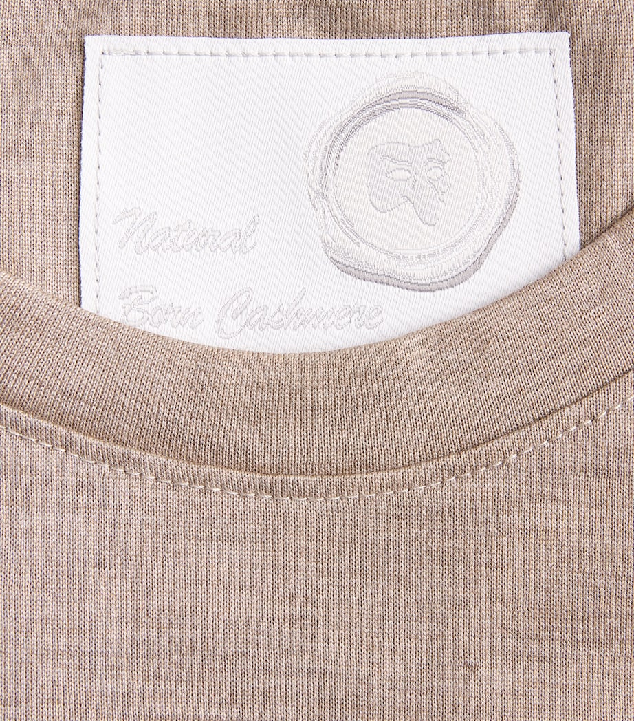 Marco Pescarolo Womens Cashmere T-Shirt Dark Beige Image 6