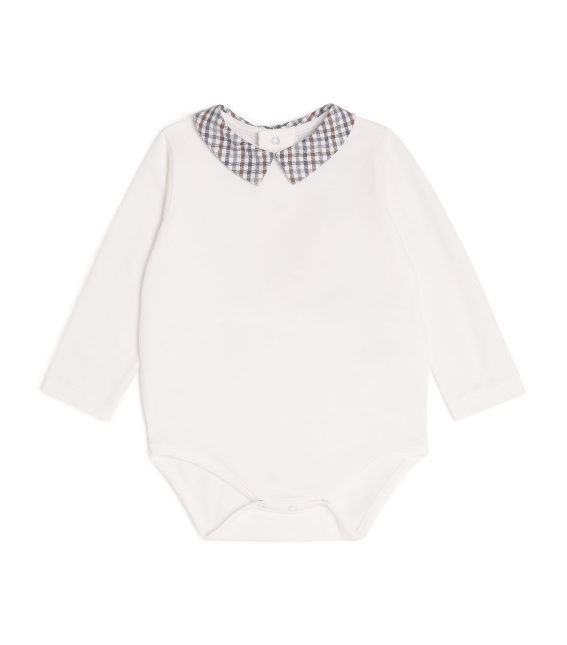 Pepa London Cotton Houndstooth-collar Bodysuit In White