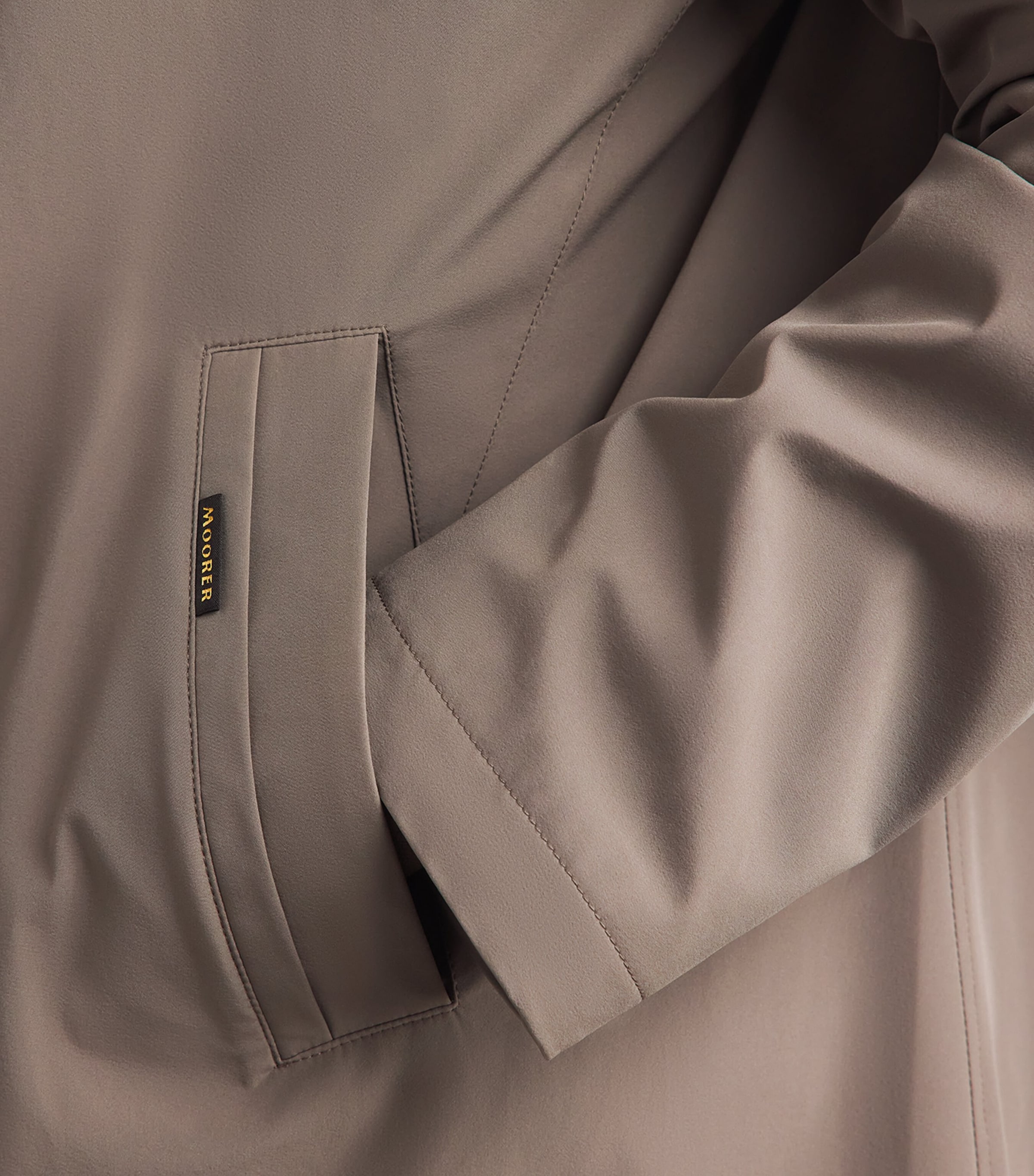 Moorer Mens Water-Repellent Hektor-KN Overcoat Nut Image 3