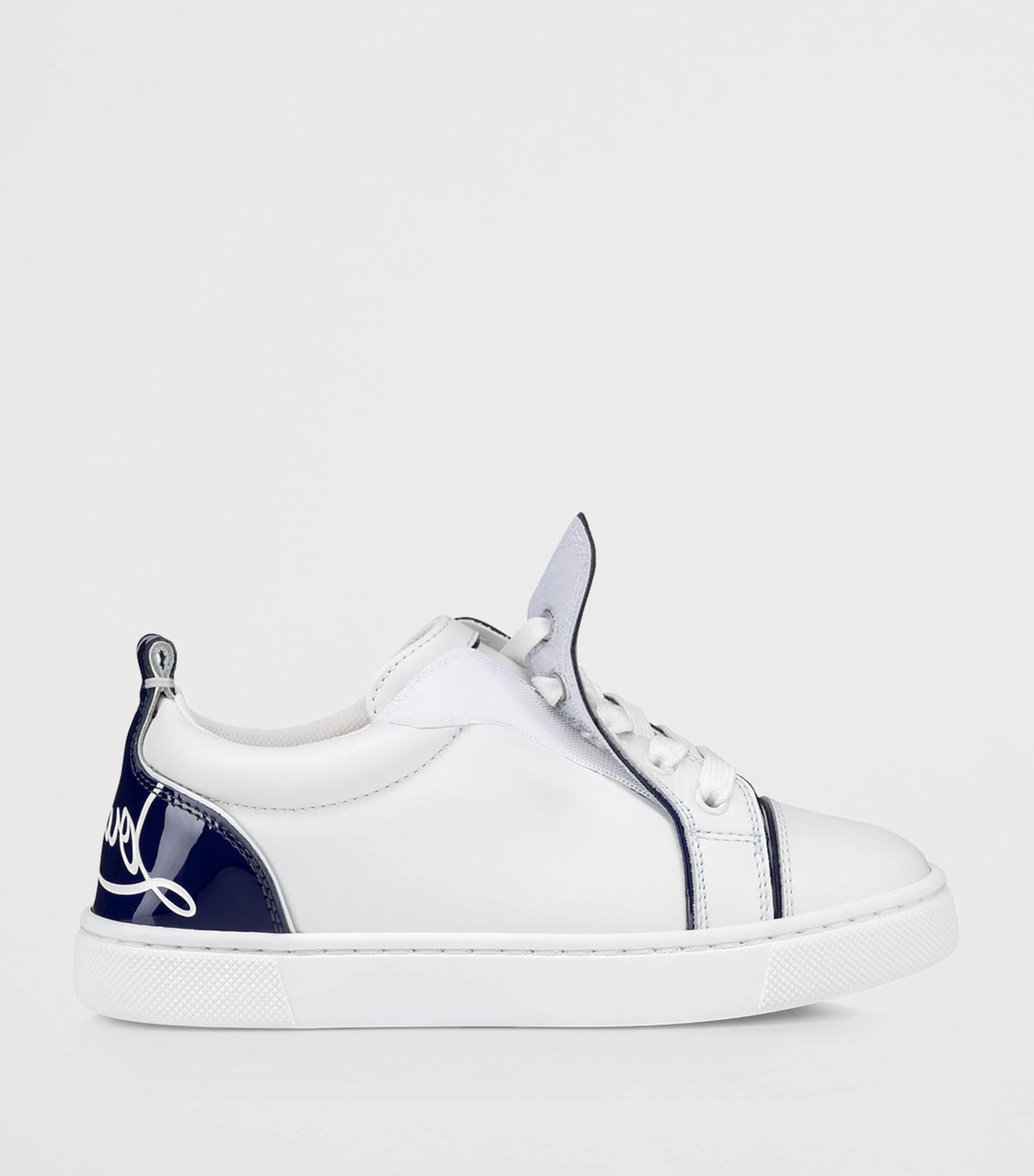 Christian Louboutin Kids 퍼니토 가죽 스니커즈