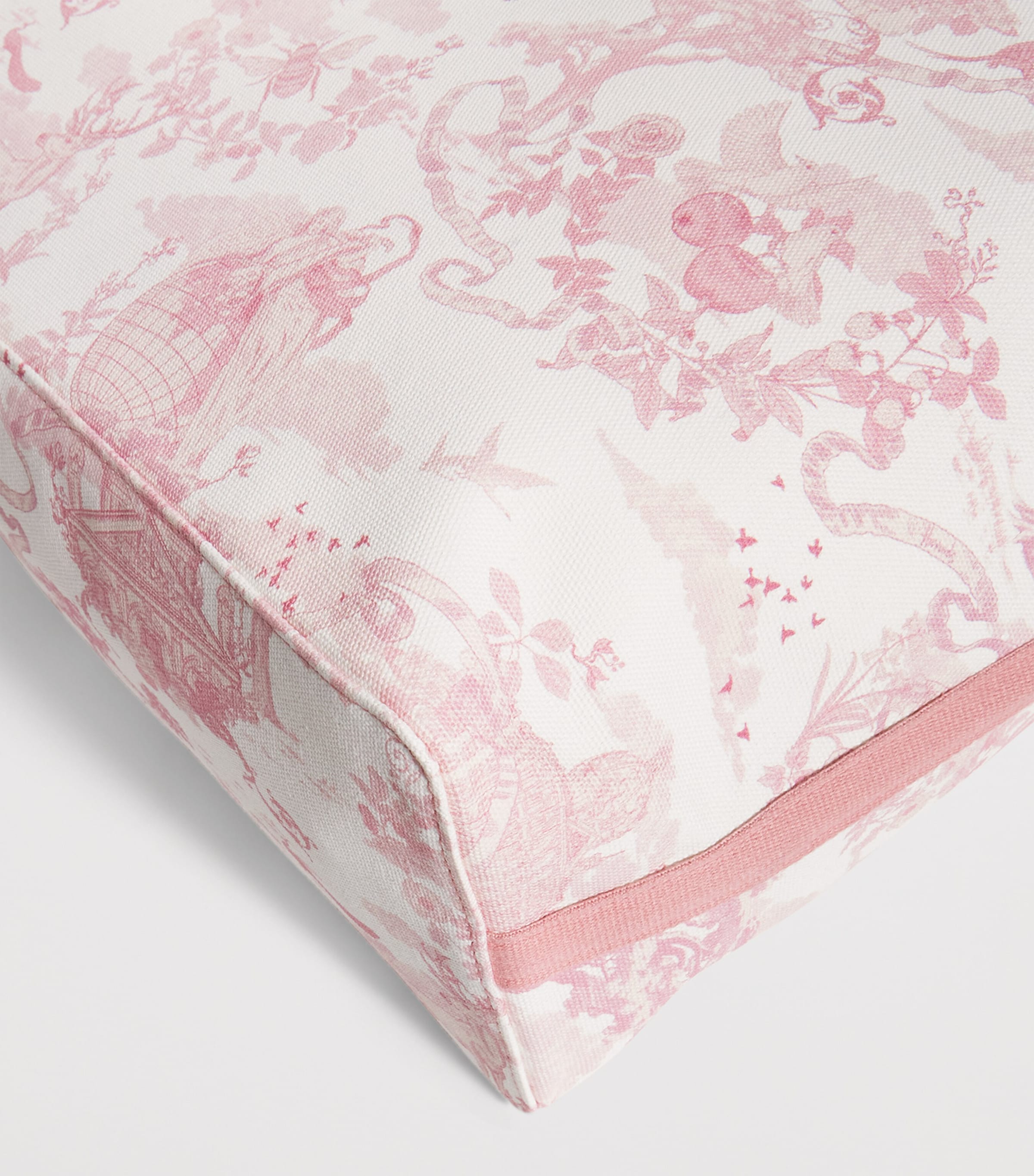 Medium Toile Print Tote Bag PINK Image 3