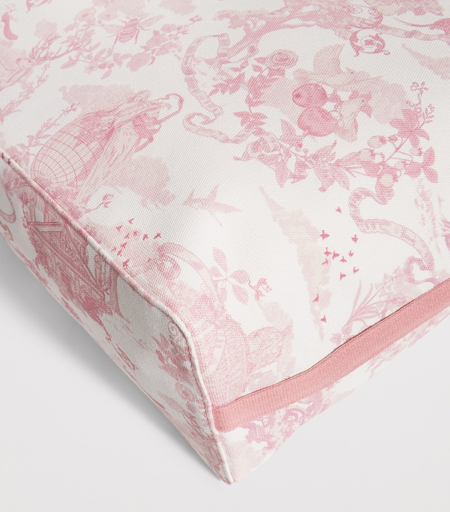 Medium Toile Print Tote Bag PINK Image 3