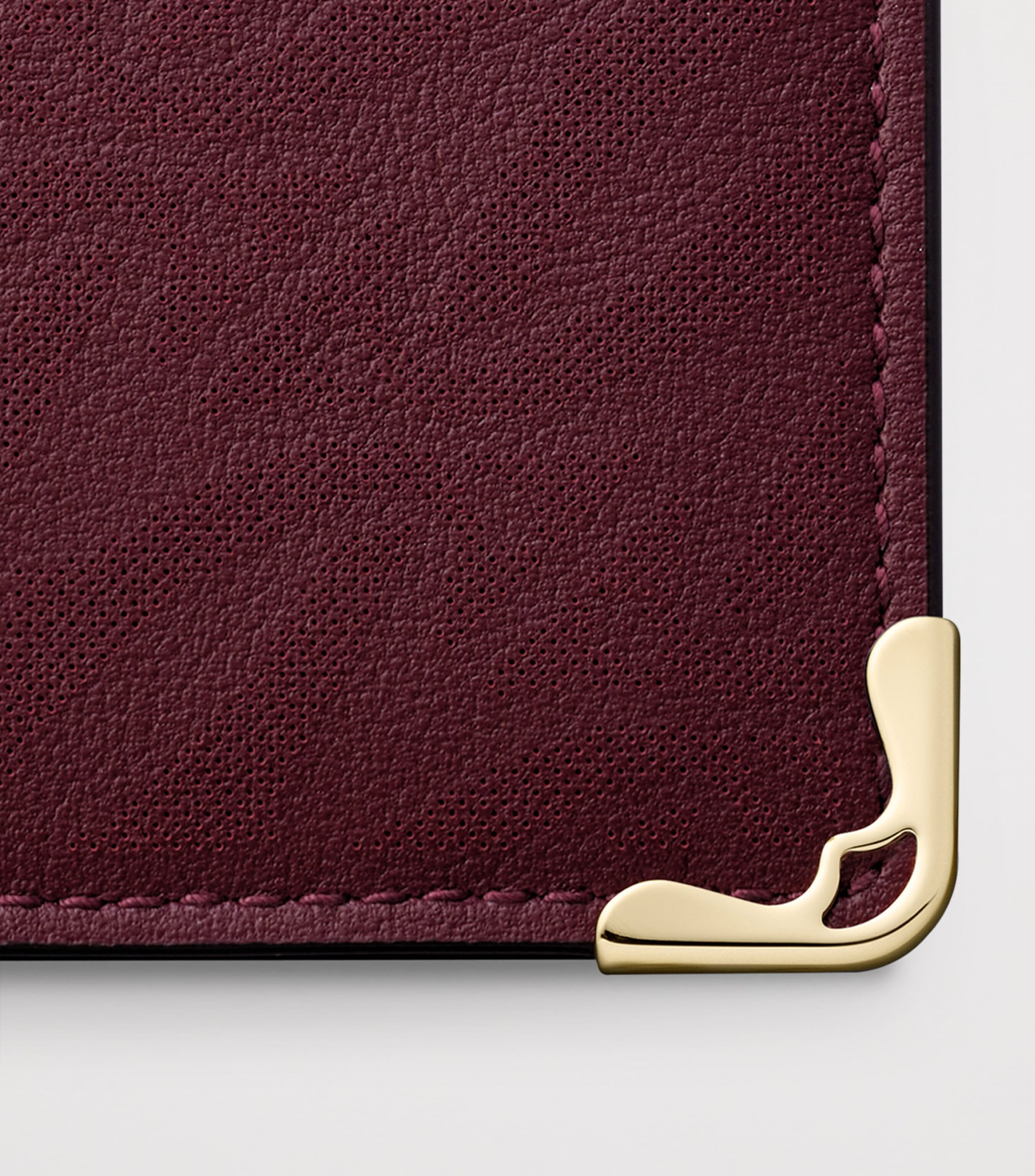 Leather Must de Cartier Card Holder BURGANDY Image 5