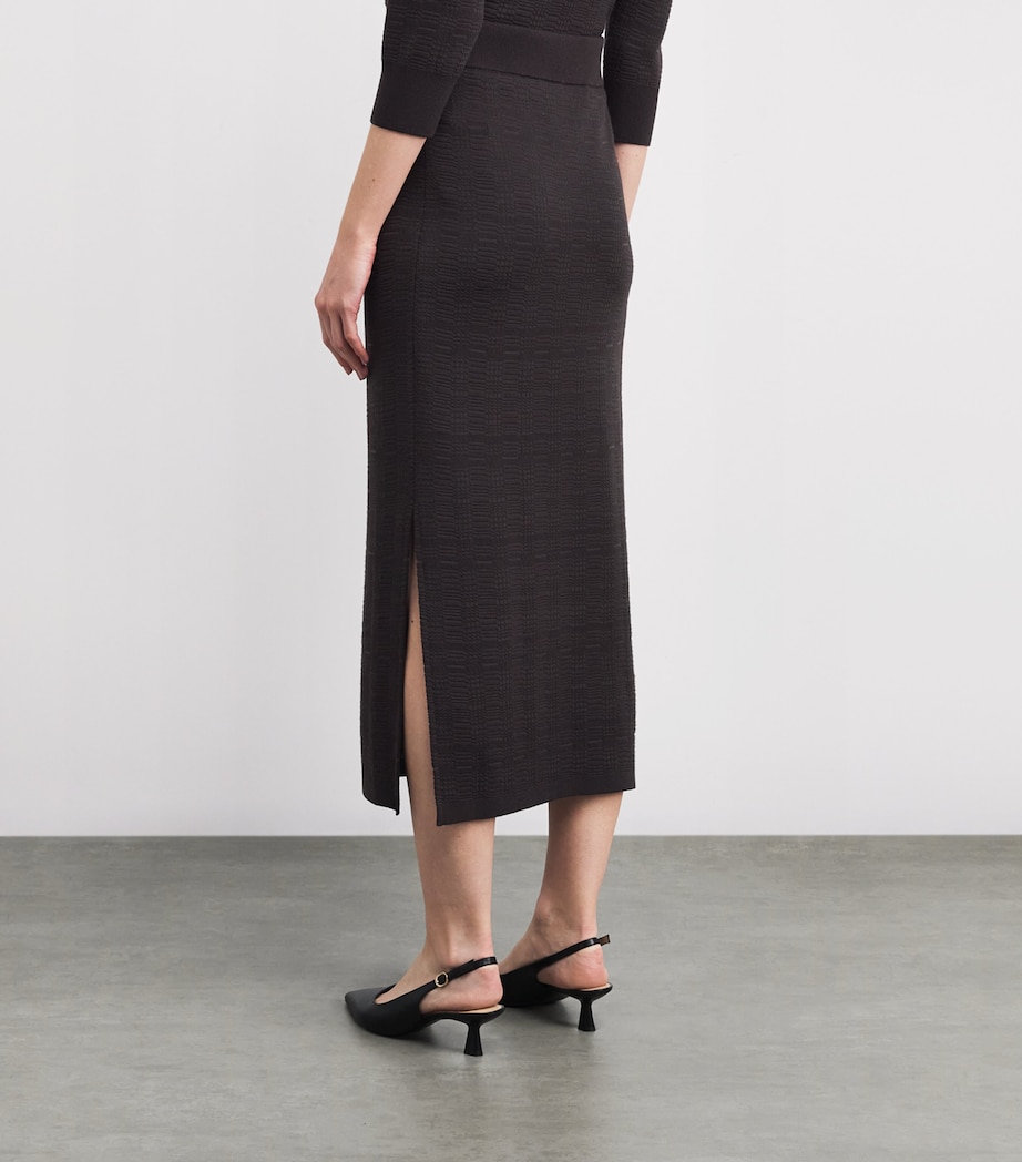 Wool-Blend Midi Skirt M70 BROWN - CHOCOLATE Image 4