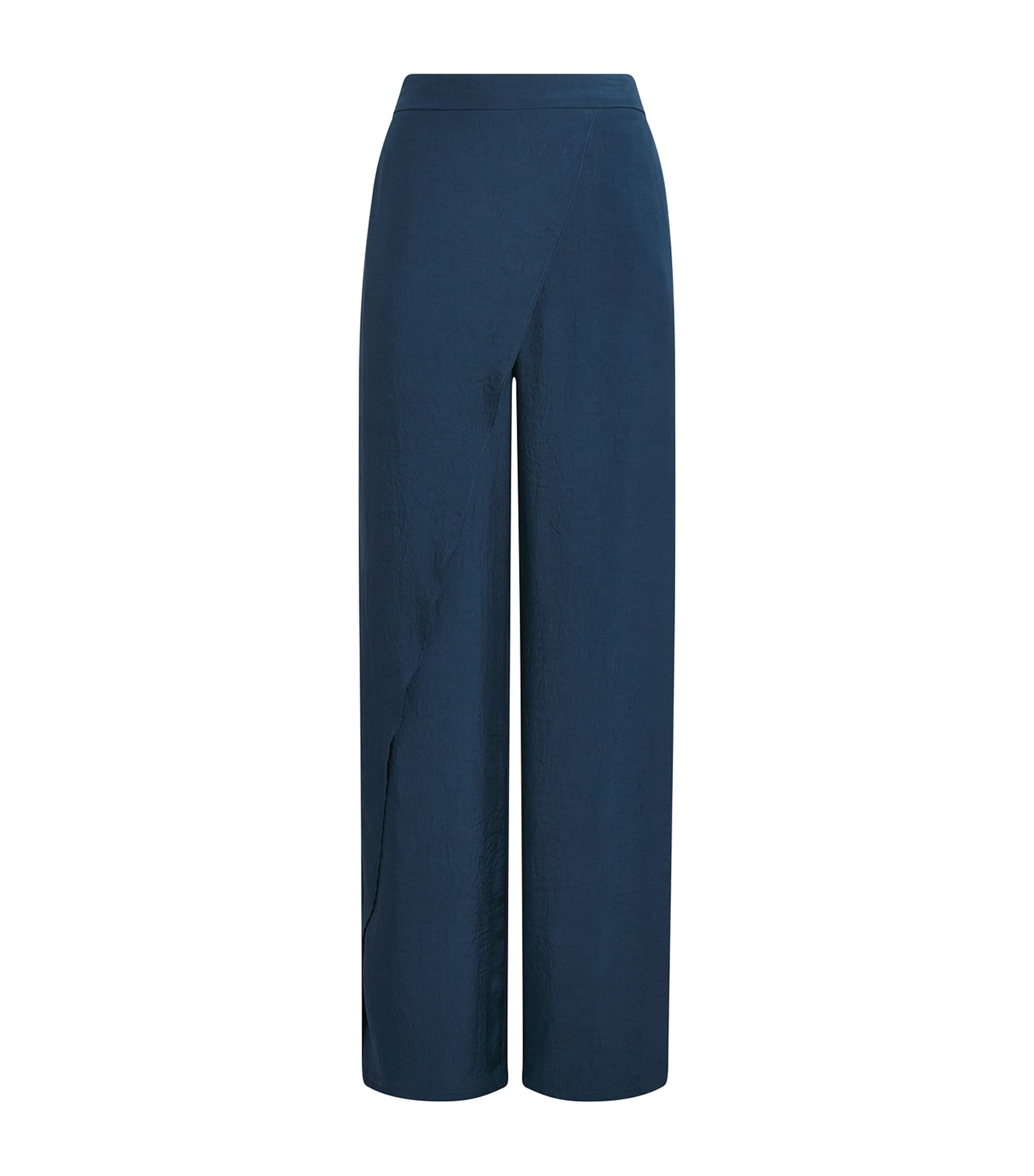 Drape-Detail Trousers NAVY Image 1