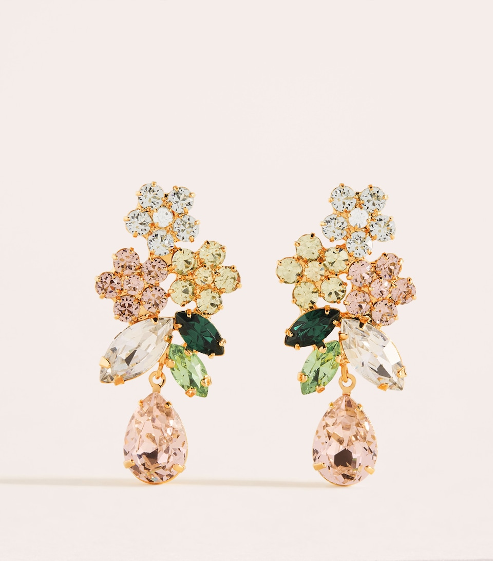 Jennifer Behr Yellow Gold-Plated Bouquet Drop Earrings