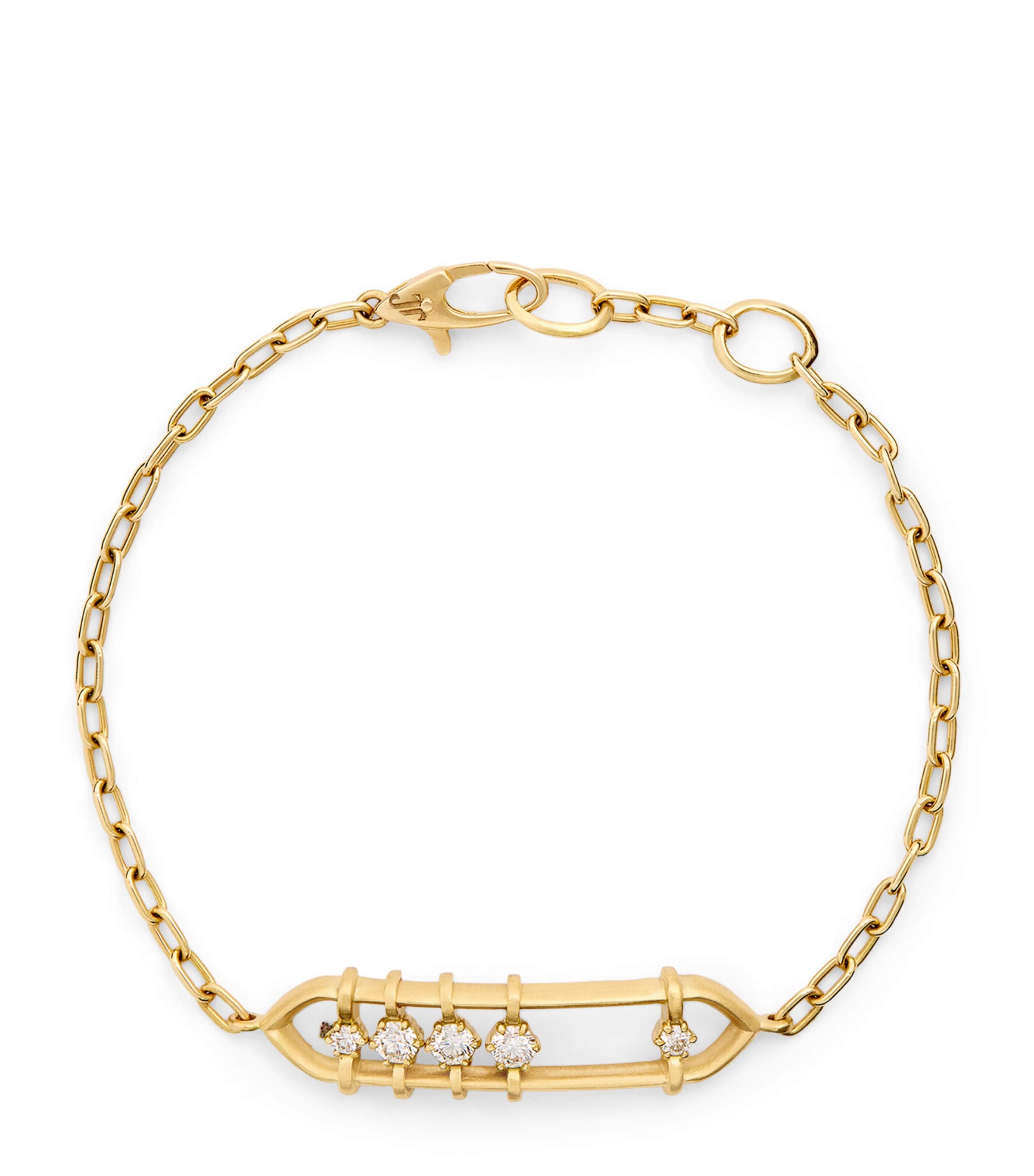 Jade Trau Yellow Gold And Diamond Penelope Bracelet In Gold