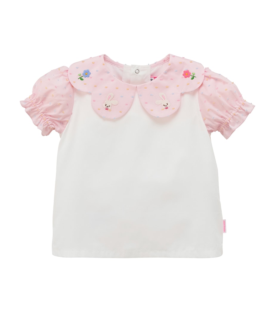 Miki House Cotton Embroidered-Collar T-Shirt (2-7 Years) Image 1