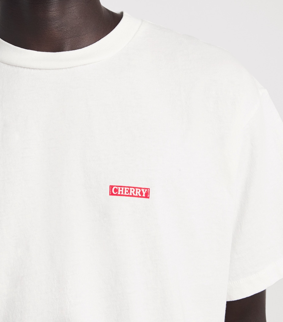 Cherry Los Angeles Mens Desert Boxy T-Shirt Vintage White Image 3