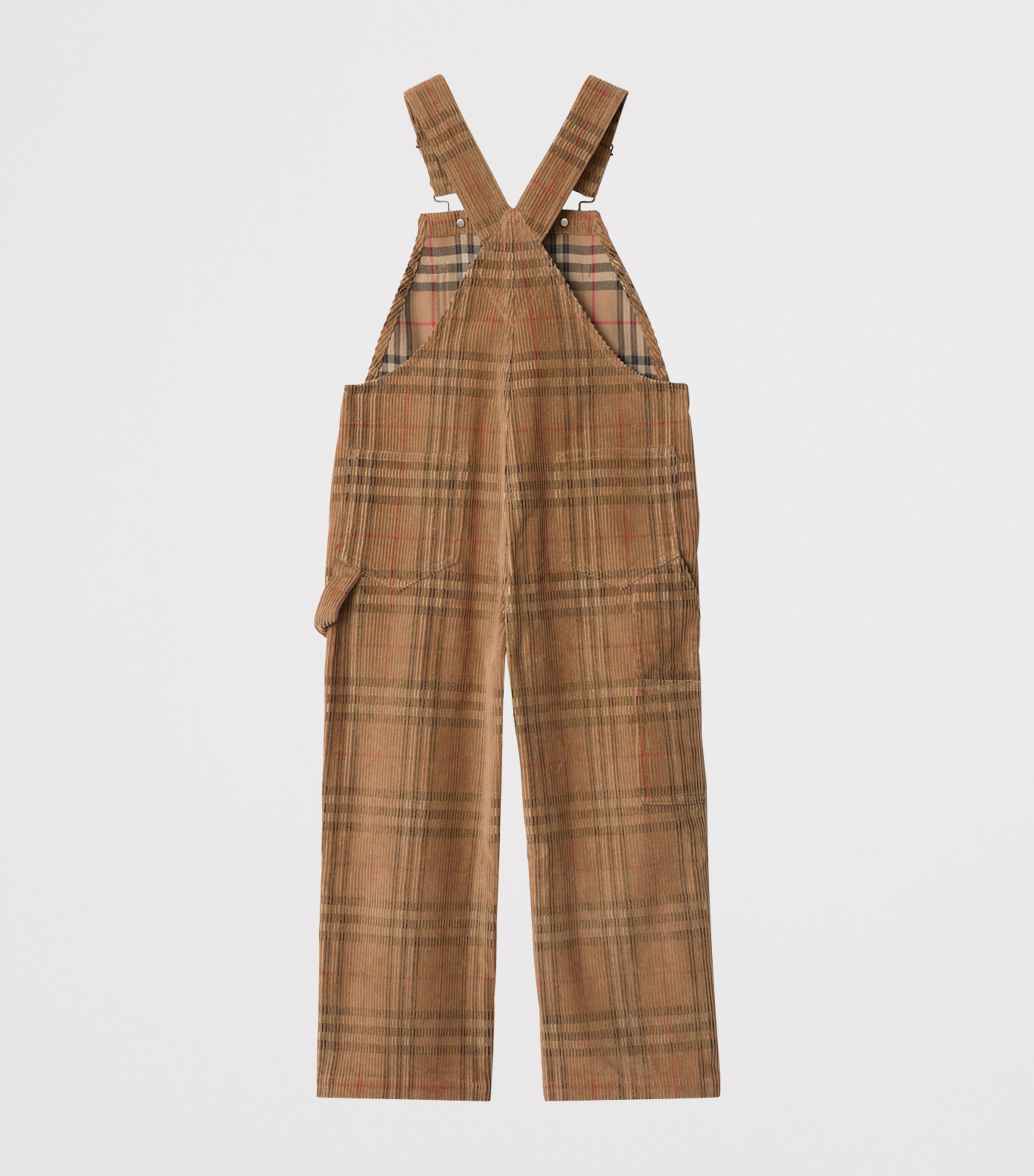 Corduroy Check Dungarees (3-12 Years) ARCHIVE BEIGE IP CHK Image 2