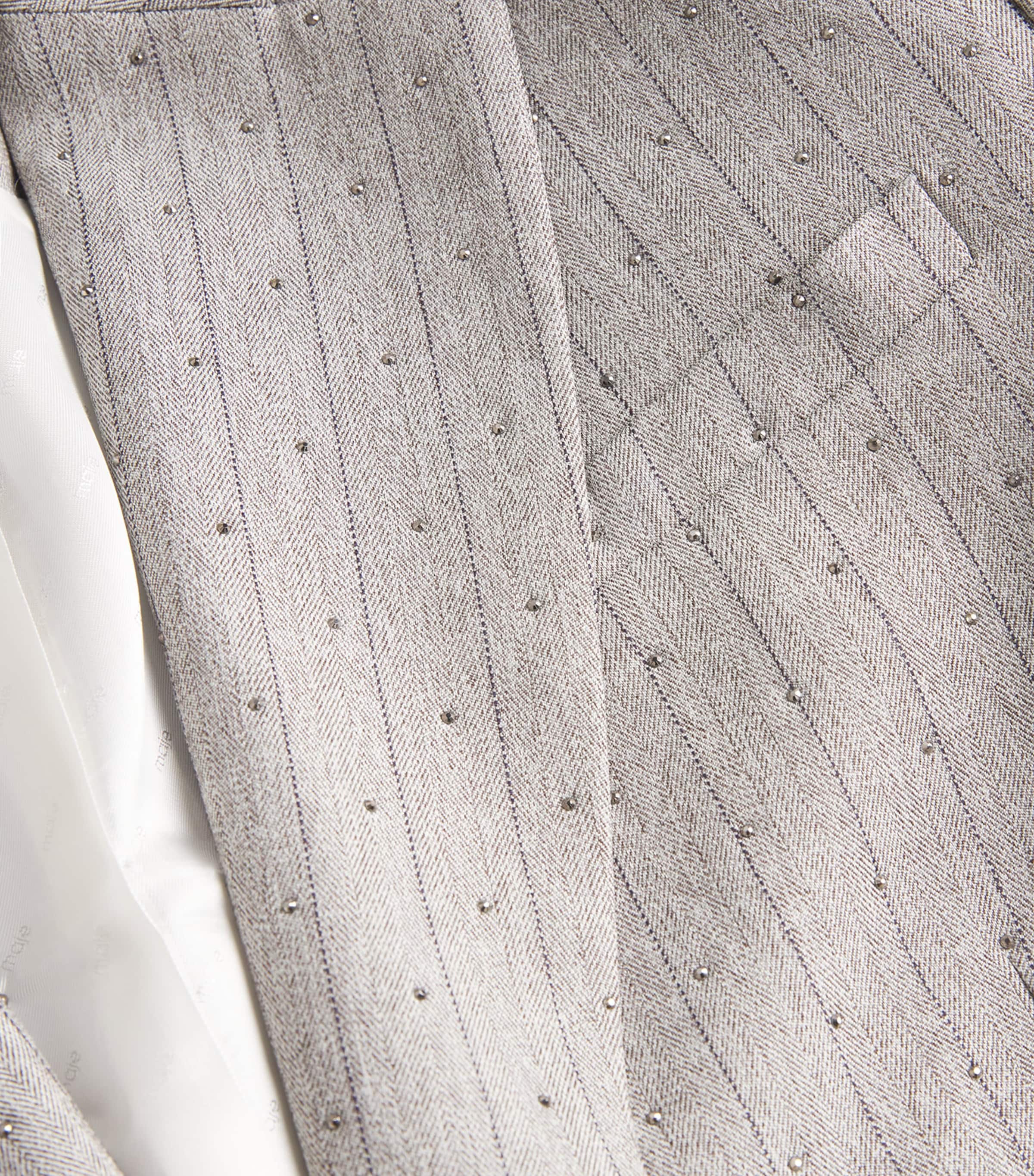 Embellished Stripe Blazer LIGHT GREY Image 5