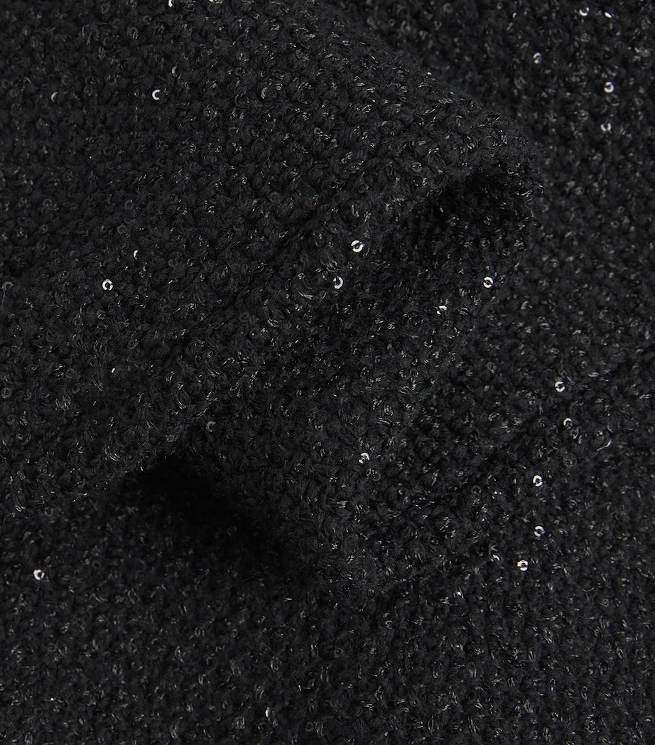 Sequinned Mini Dress BLACK Image 5