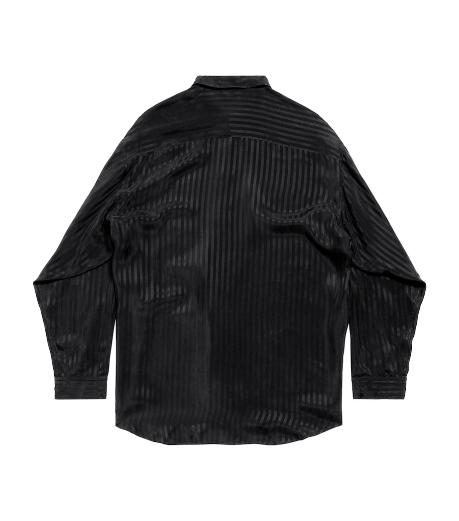 Balenciaga Womens Cupro Stripe Fluid Shirt Image 3